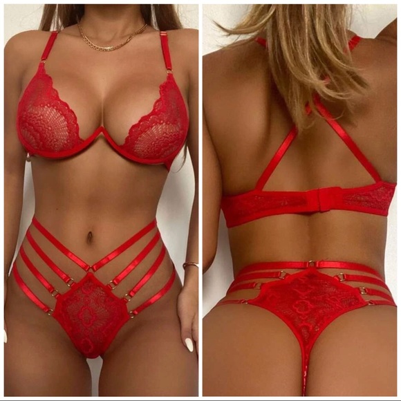 provocative lingerie Other - ❤️ NEW floral lace cut - out underwire lingerie set